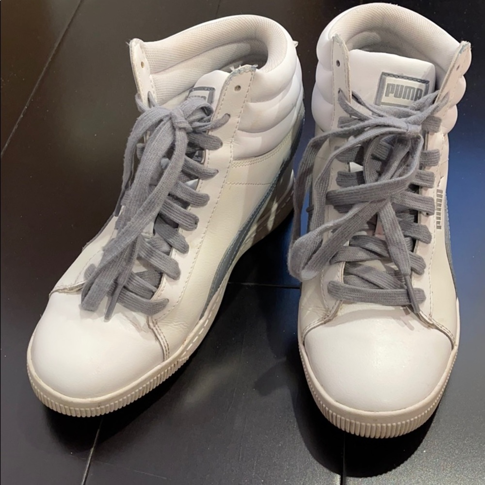 Puma White High Top Sneakers